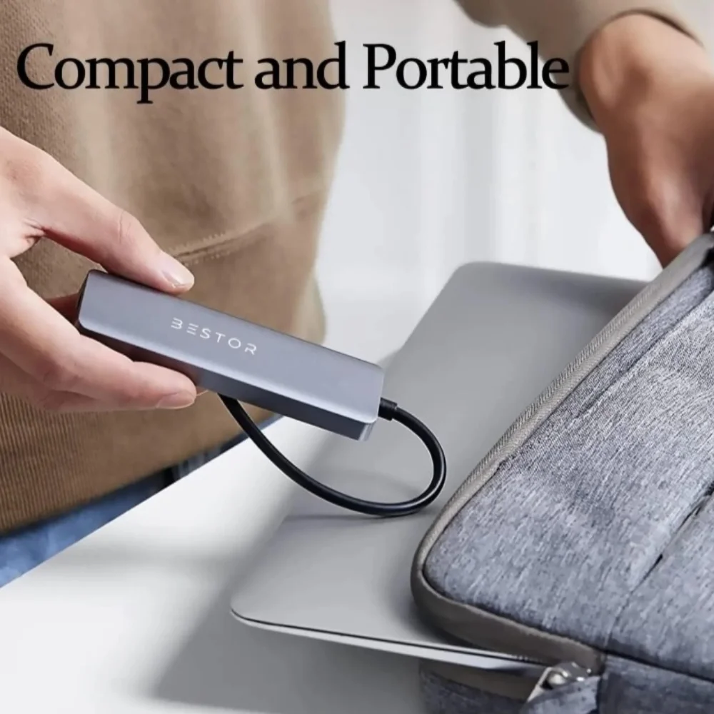 Bestor USB C Hub 4k 30hz 7-in-1 USB C hub multiport adapter with HDMI 87w pd